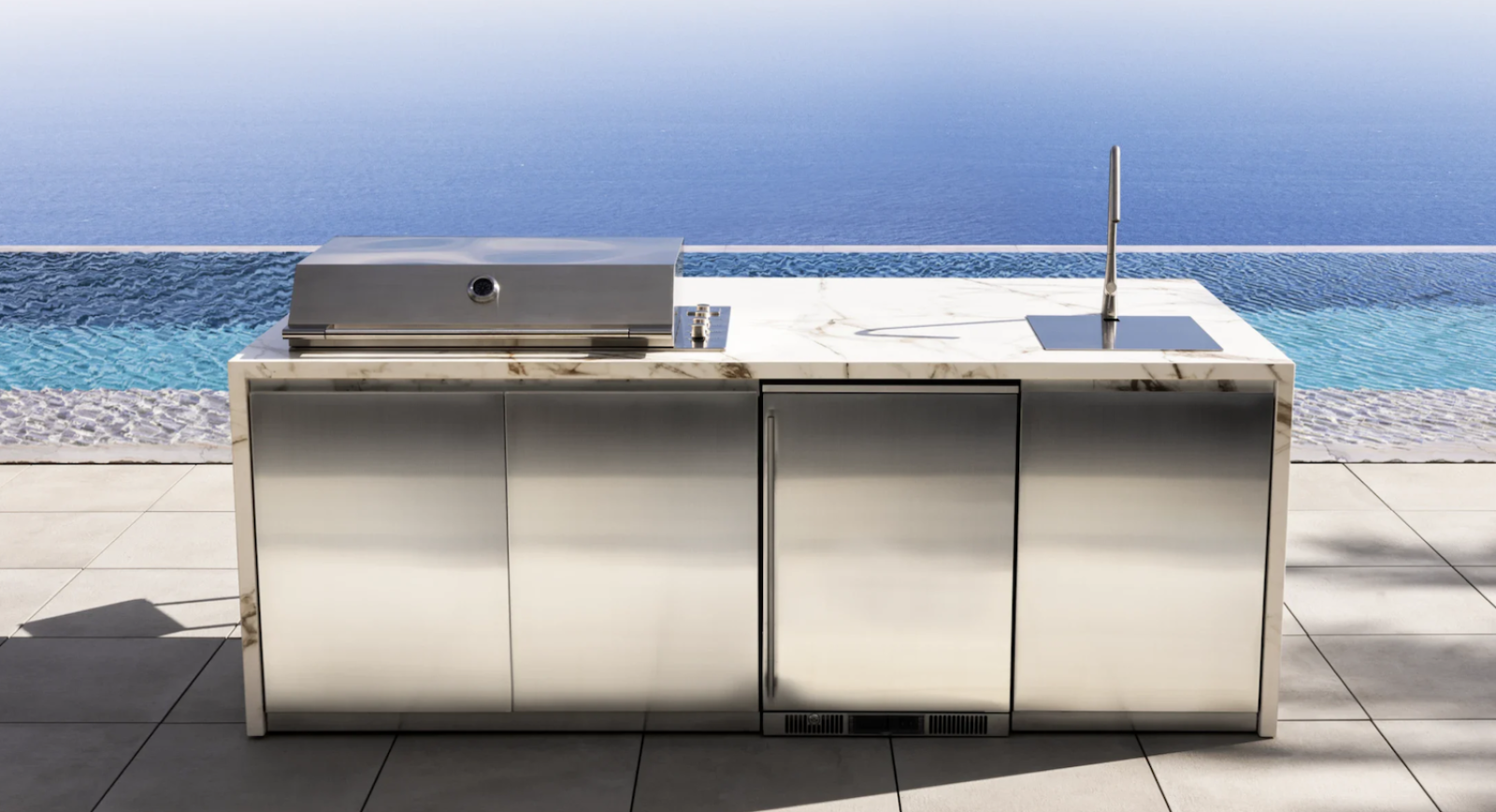 Cuisine personnalisable haut de gamme avec barbecue et évier collection Empire Premium Fesfoc à Cannes