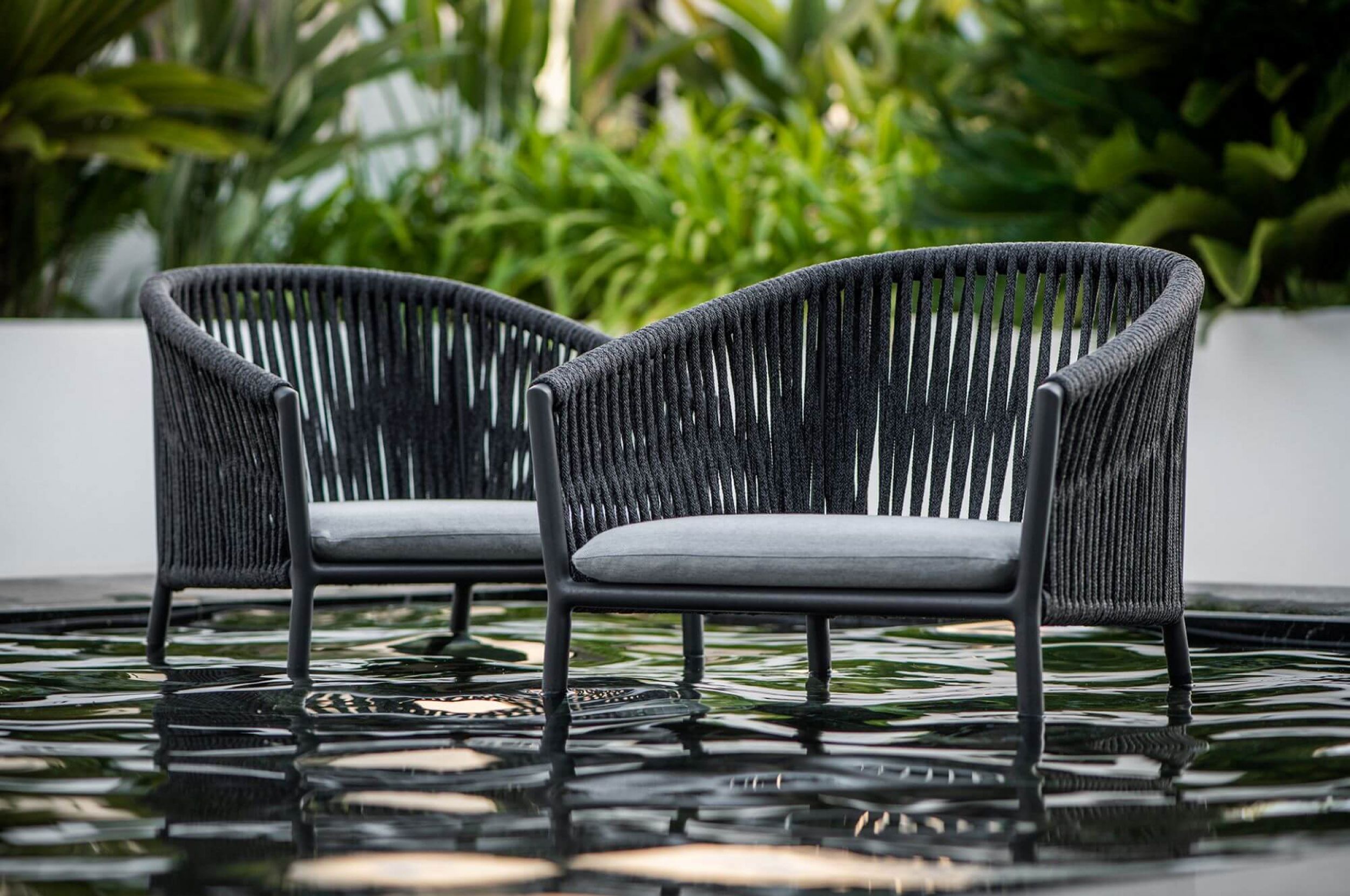 Fauteuil tissage droit Fortuna Rope à Nice