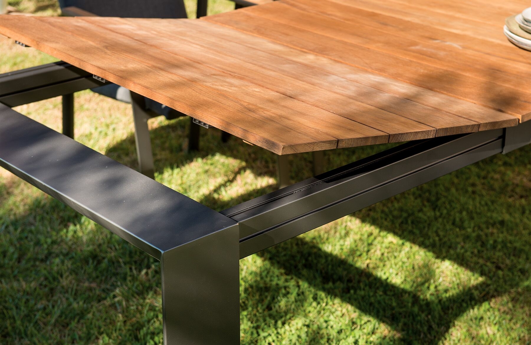 Zoom extension table en teck