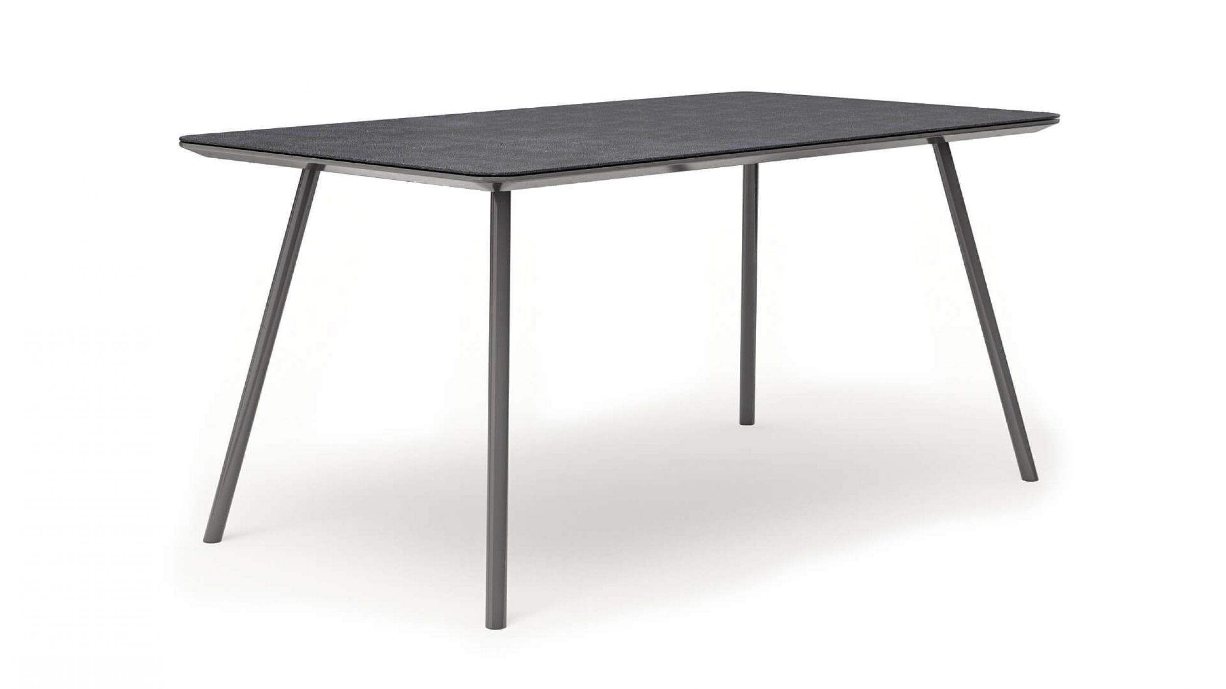 Table rectangulaire en aluminium thermolaqué et plateau céramique de la collection Urban par Solpuri à Paris