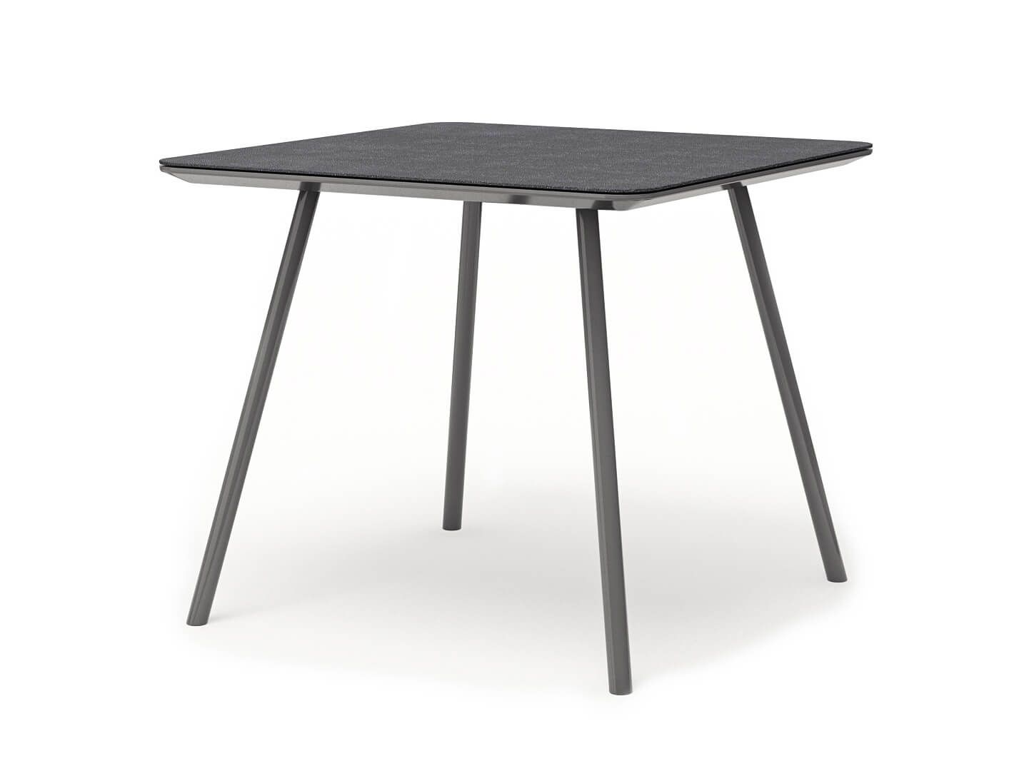 Packshot de la table carré en aluminium de la collection Urban par Solpuri à Lilles
