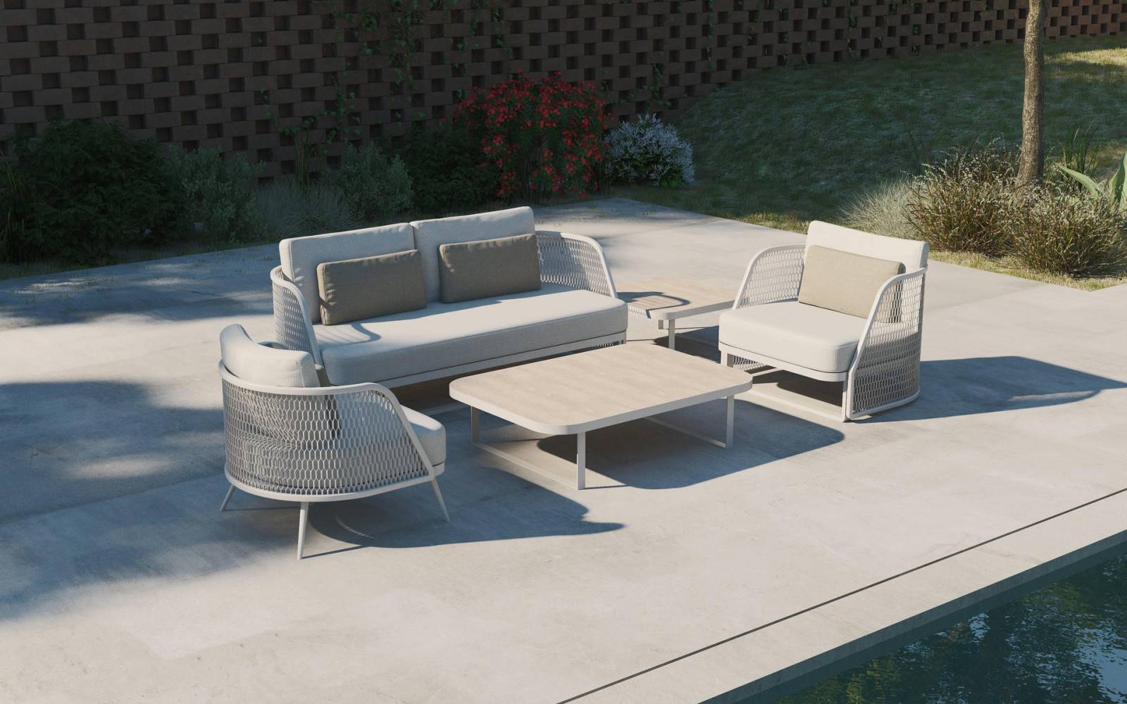 Salon de jardin moderne, collection Ventura par 10DEKA à Cannes