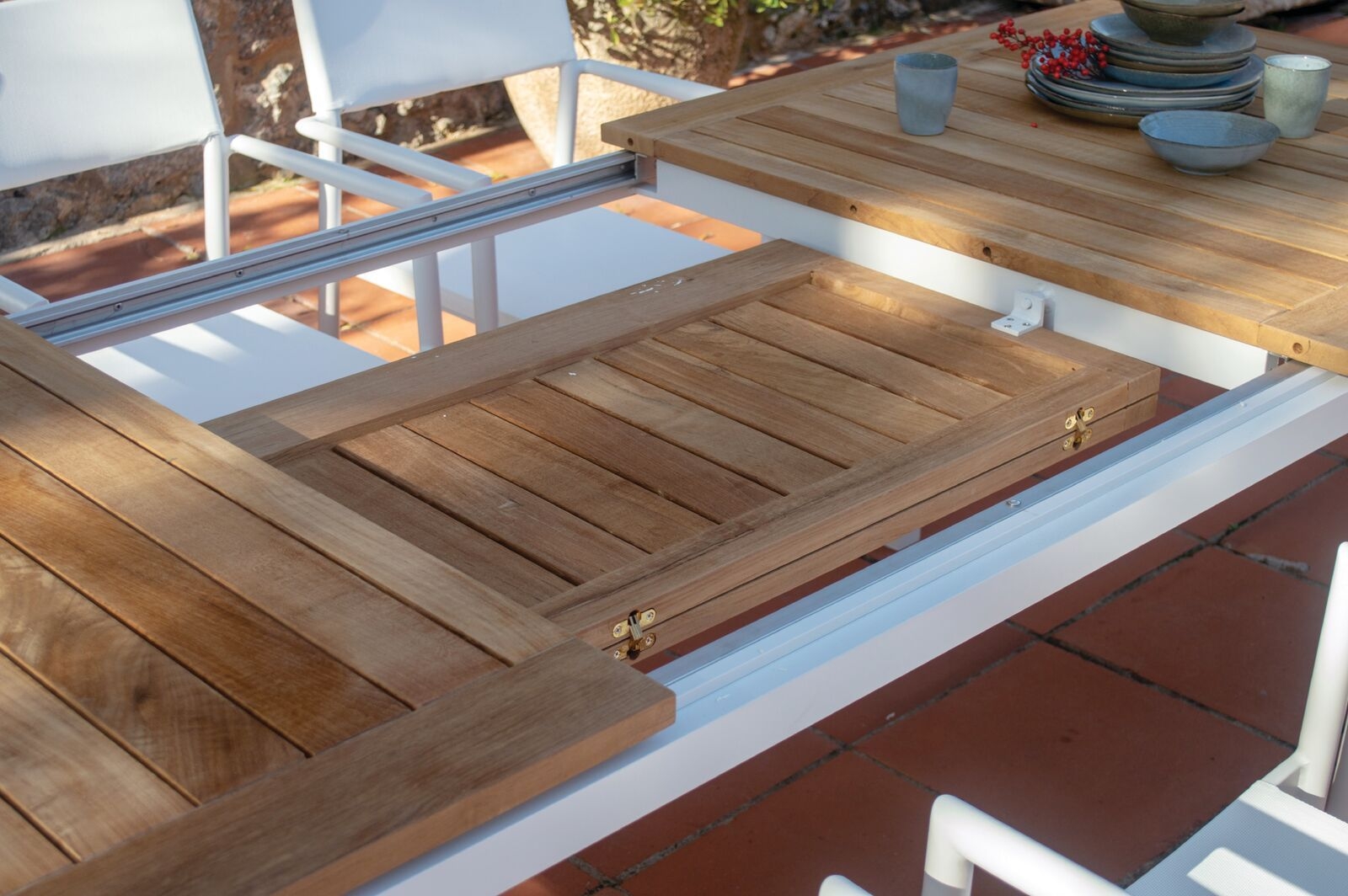 Zoom rallonge de la table extensible Essential par Selection à Cannes