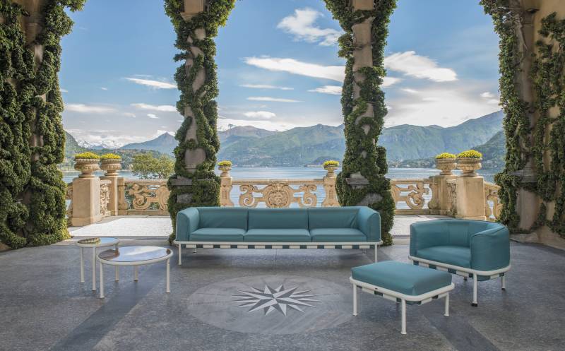 Salon de jardin modulable et facilement composable collection DOCK par Emu