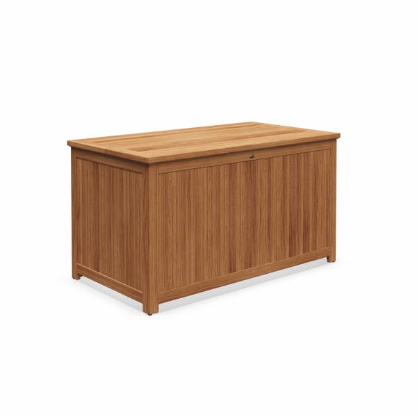 Coffre de rangement en teck naturel brut certifié de la Collection Storage Chest 