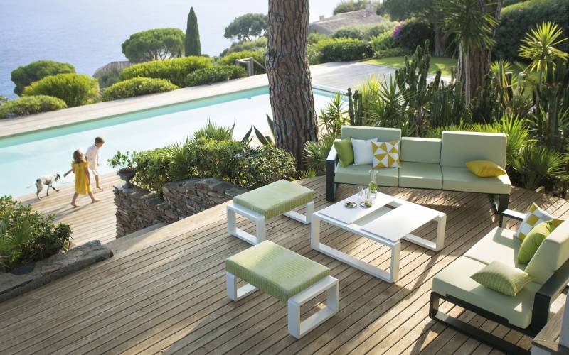 Salon de jardin modulable, collection KAMA par Ego Paris