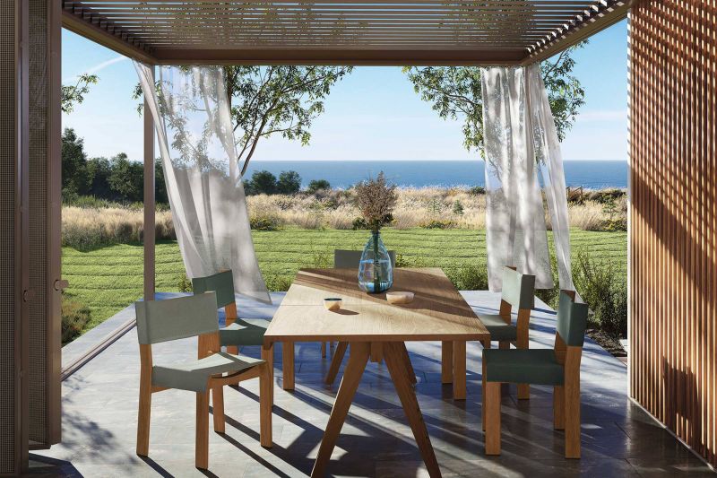 Ensemble de repas en teck collection Band par Kettal à Marseille