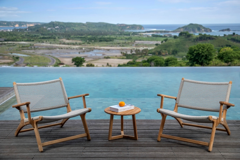 Fauteuil lounge en corde d'extérieure collection Koozy à Cannes