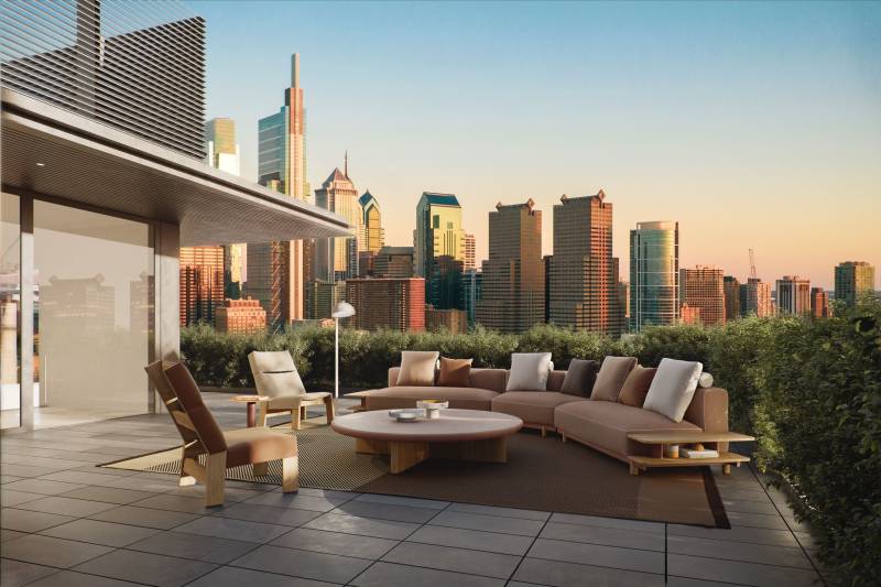 Canapé d'extérieur modulable en aluminium thermo laqué collection Molo par Kettal à Aix